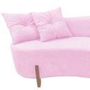 Ver imagem 7 de Namoradeira Sofá Feijão Luna 130cm Orgânica Suede Rosa Bebê