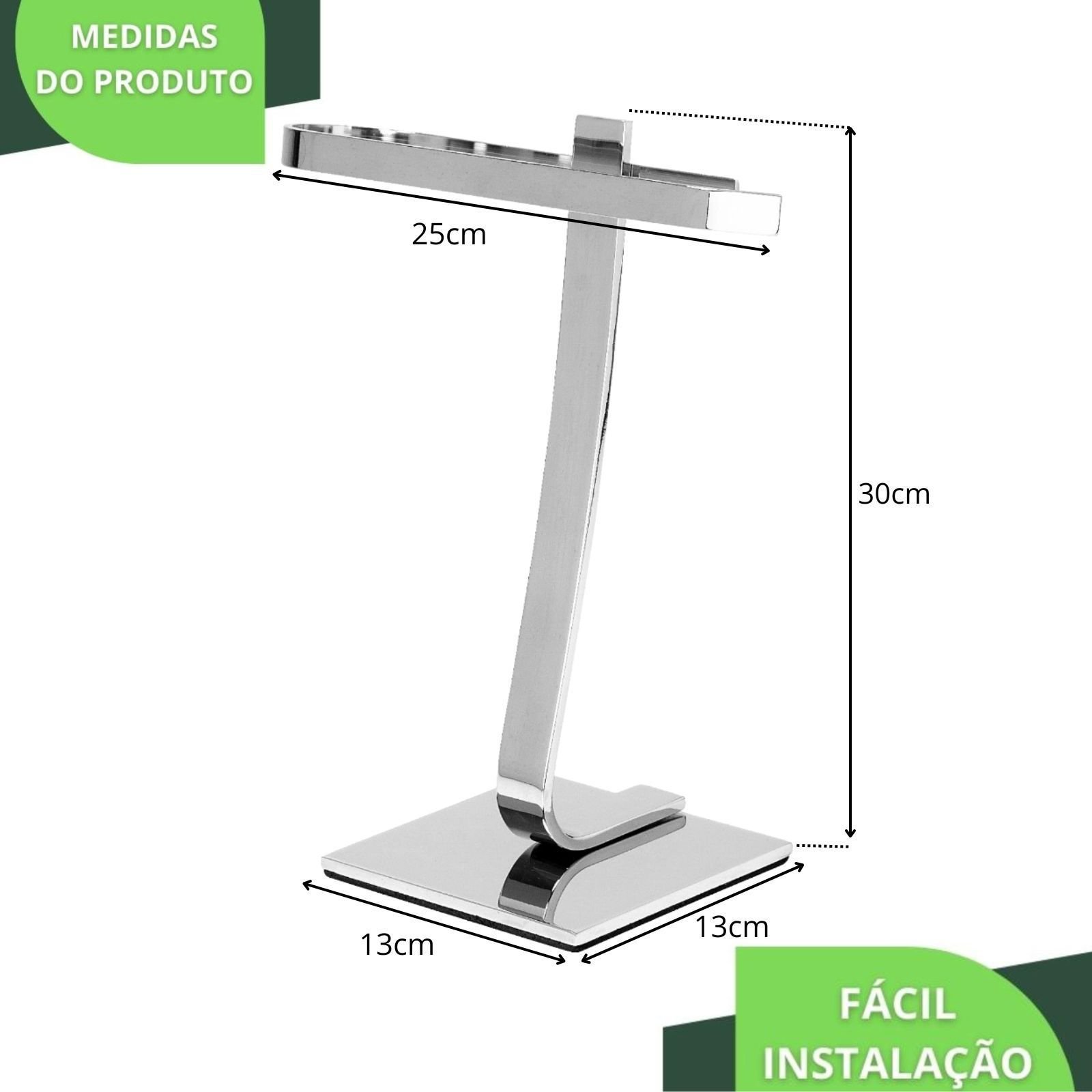 Porta Toalha de Rosto para Bancada Cromado F.bali - 5