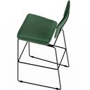 Ver imagem 7 de Kit 4 Banquetas Altas Cozinha Sala Jantar Base em Aço Fixa Allana L02 Facto Verde Musgo - Lyam