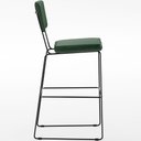 Ver imagem 6 de Kit 4 Banquetas Altas Cozinha Sala Jantar Base em Aço Fixa Allana L02 Facto Verde Musgo - Lyam
