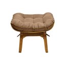 Ver imagem 6 de Kit Poltrona + Puff Costela Decoração Descanso Suede Bege