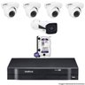Kit Dvr Intelbras 8 Canais MHDX 1 Câmera IP VIP 1120B 4 Câmeras IPs VIP S 4020D HD 1 TB WD Purple - 1