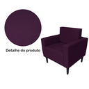 Ver imagem 3 de Poltrona Decorativa Para Sala de Estar Leticia Slim Suede Roxo - LM DECOR