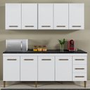 Ver imagem 2 de Cozinha Compacta 9 Portas 3 Gavetas Atenas Kaiki Móveis:Branco