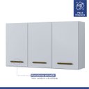 Ver imagem 5 de Cozinha Compacta 9 Portas 3 Gavetas Atenas Kaiki Móveis:Branco
