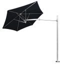 Ver imagem 2 de Ombrelone Lateral Preto - 2,70m de Diâmetro - em Alumínio - para Fixação no Piso - Persianet