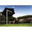 Ver mais imagens de Ombrelone Lateral Preto - 2,70m de Diâmetro - em Alumínio - para Fixação no Piso - Persianet