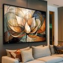 Ver imagem 1 de Quadro Abstrato Harmonia Florescer da Alma - 153x103cm