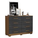 Ver imagem 2 de Cômoda 8 Gavetas 2014148 e Armário Multiuso New 2000192 Atacama Grafite - Aramóveis