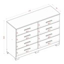 Ver imagem 3 de Cômoda 8 Gavetas 2014148 e Armário Multiuso New 2000192 Atacama Grafite - Aramóveis