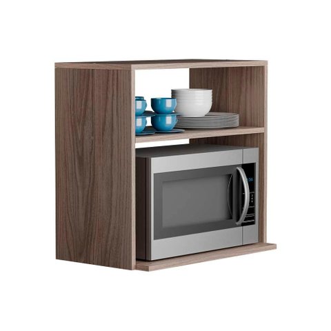 Suporte Nicho para Micro-ondas Forno Elétrico Cozinha Nogal 60cm