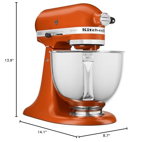 Kitchenaid Artisan 5qt Mixer com Bowl Inox, Laranja Queimada - 7