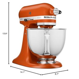 Kitchenaid Artisan 5qt Mixer com Bowl Inox, Laranja Queimada - 7