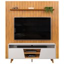 Ver imagem 3 de Rack para Sala Eva com Painel Ripado Tv 75 Pol Lexa D05 Cedro Bali - Lyam Decor