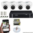 Ver imagem 1 de Kit Cftv 4 Câmeras VHD 3120D 720P 2,8mm DVR Intelbras MHDX 1004 + ACESSORIOS