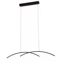 Pendente Tagne Led 24w 3000k Bivolt (a) 10cm X (l) 90cm X (p) 3,8cm Alumínio Preto - 1