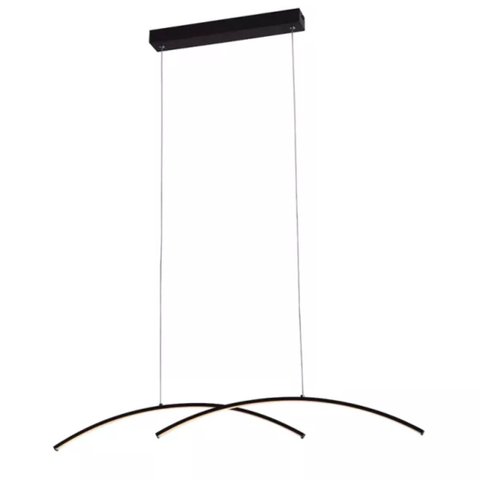 Pendente Tagne Led 24w 3000k Bivolt (a) 10cm X (l) 90cm X (p) 3,8cm Alumínio Preto