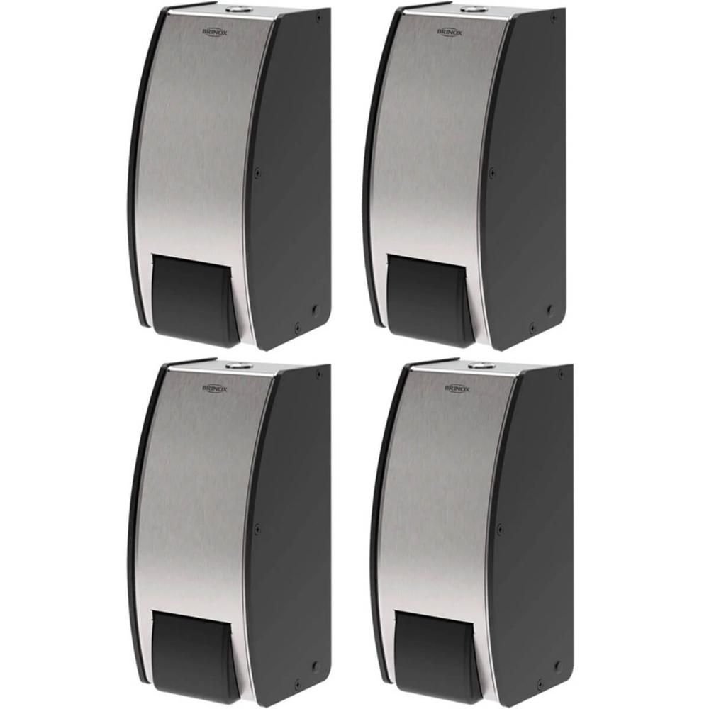4 Dispensers de Parede para Sabonete Espuma Inox 800ml Brinox Decorline para Banheiro - 1