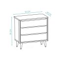 Ver imagem 5 de Quarto de Bebê Berço + Cômoda 3 Gavetas Areia Theo Madeira