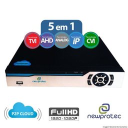 Kit Cftv 4 Câmeras AHD-M 720p Dvr 4 Canais Newprotec 5 em 1 Full HD + 320 GB - 2 Kit Cftv 4 Câmeras AHD-M 720p Dvr 4 Canais Newprotec 5 em 1 Full HD + 320 GB - 2