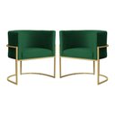 Ver imagem 1 de Kit 02 Poltronas Decorativa Luana Luxo Veludo Cores - DS Estofados - Verde
