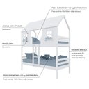 Ver imagem 4 de Beliche Casinha Encantada Madeira Maciça Branco Megamobilia
