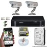 KIT CFTV 2 Câmeras CCD Infravermelho 1200 TVL  DVR 4 Canais Intelbras MultiHD + HD 1 TB - 1