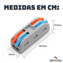 Ver imagem 4 de Kit 10 Conectores Emenda Fio Alavanca 2 Vias 32a Anti-chamas