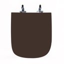Ver imagem 1 de Assento Sanitário Poliéster para Louça Polo (deca) Super Luxo Cromado (reb. Oculto) Marrom Fosco