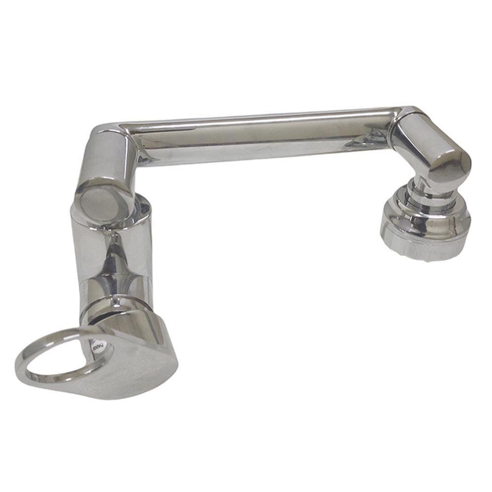 Torneira Ajustavel Monocomando Quente Frio Cromada Lavabo - 1