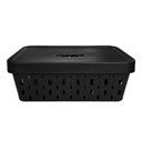 Ver imagem 2 de Kit 3 Cestos Organizadores Preto com Tampa 11 Litros