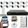 Kit Cftv 10 Câmeras AHD-M 720p Dvr 16 Canais Luxvision 5 em 1 + HD 500GB - 1