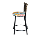 Ver imagem 4 de Banqueta Baixa Para Cozinha Ratan Cappuccino Preta Estofado Cerveja