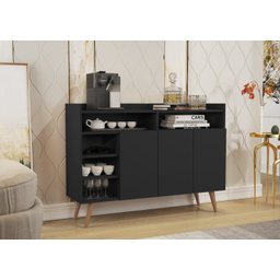 BUFFET APARADOR CANTINHO DO CAFE CELTA 3 PORTAS:BLACK - 1