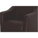 Ver imagem 3 de Kit 2 Poltronas Decorativa Tilla Pés Cromado Corino Marrom - Ds Móveis