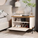Ver imagem 4 de Conjunto Mesa de Cabeceira Albania Off White Nature Preto