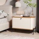 Ver imagem 3 de Conjunto Mesa de Cabeceira Albania Off White Nature Preto