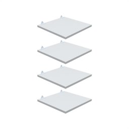 Kit 4 Prateleira Branca 30X30 + Suporte Flutuante Mdf  Organizadora Decoração Cozinha Banheiro Sala - 1