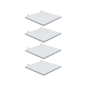 Kit 4 Prateleira Branca 30X30 + Suporte Flutuante Mdf  Organizadora Decoração Cozinha Banheiro Sala