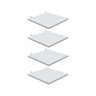 Kit 4 Prateleira Branca 30X30 + Suporte Flutuante Mdf  Organizadora Decoração Cozinha Banheiro Sala - 1