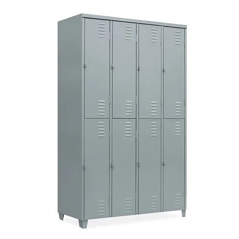 Armário Roupeiro de Aço Vestiário 8 Portas Locker