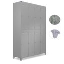 Ver imagem 3 de Armário Roupeiro de Aço Vestiário 8 Portas Locker