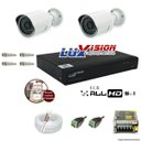 Ver imagem 1 de Kit Cftv 2 Câmeras AHD Bullet 720p Dvr 4 Canais Luxvision 5 em 1 + ACESSORIOS