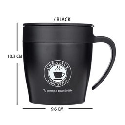 Caneca Térmica Inoxidável C/ Tampa Chá Café Acompanha Colher Coffee Mugs Caneca térmica Inoxidável c - 8