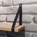 Ver imagem 6 de Kit 2 Prateleiras de Madeira Maciça Pinus 60x15cm com alça preta para sala cozinha banheiro