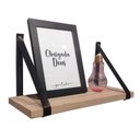 Ver imagem 7 de Kit 2 Prateleiras de Madeira Maciça Pinus 60x15cm com alça preta para sala cozinha banheiro