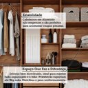 Ver imagem 6 de Guarda-Roupa Casal 6 Portas com Pé e Espelho Interno Giratório 199cm 100% MDF Paraty Espresso Móveis Bege/Cinamomo/Off White