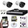 Kit Cftv 2 Câmeras VMH 1220B 720P 3,6mm DVR Intelbras MHDX 3004 + HD 1TB WD - 1