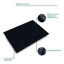 Ver imagem 2 de Tapete Capacho Porta Casa Liso 60cm X 40cm - Preto