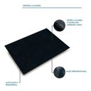 Ver imagem 2 de Tapete Capacho Porta Casa Liso 60cm X 40cm - Preto